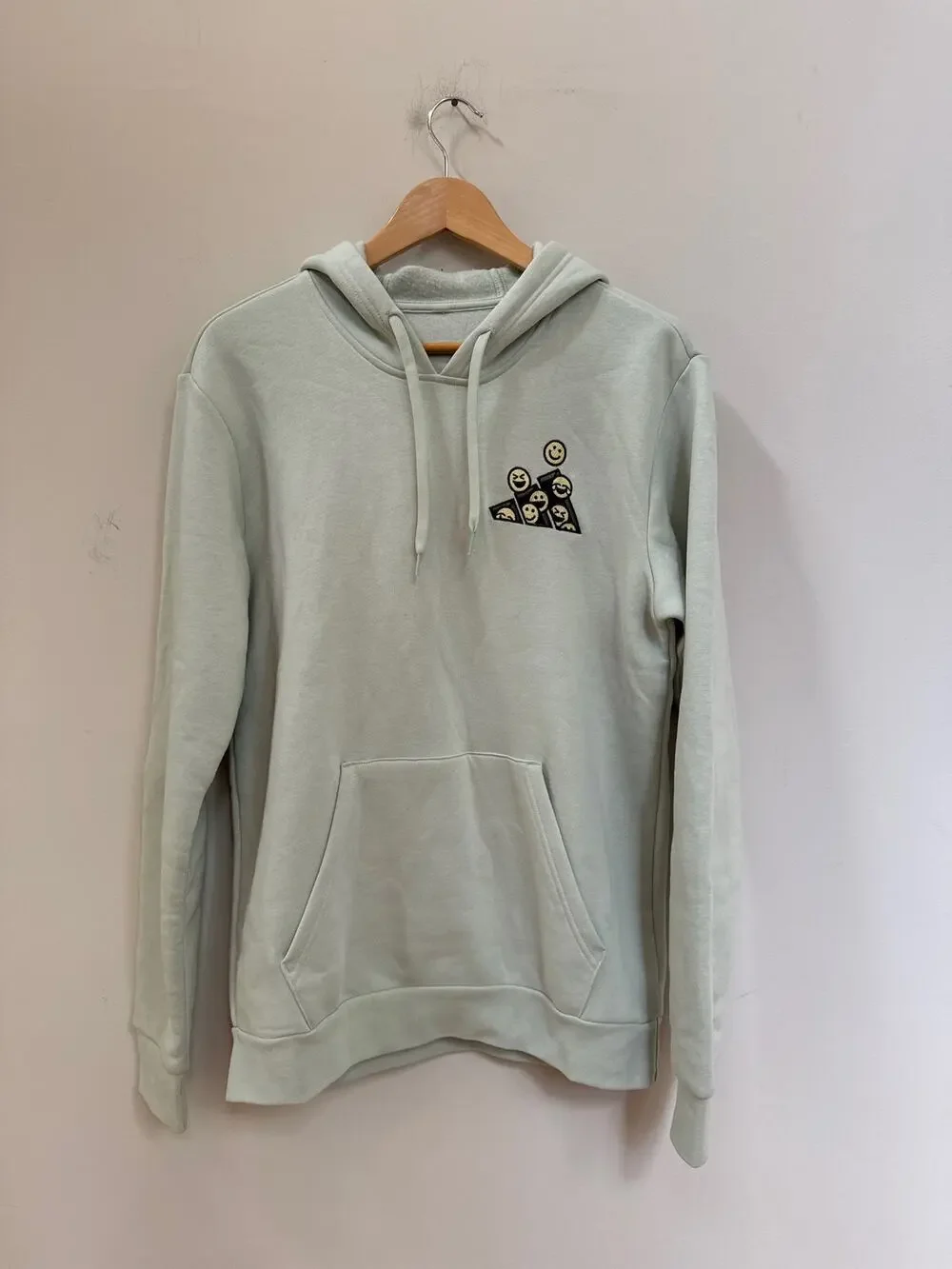 Adidas Men's Optimoticons Mint Green Hoodie Size Medium Basic Cozy Streetwear